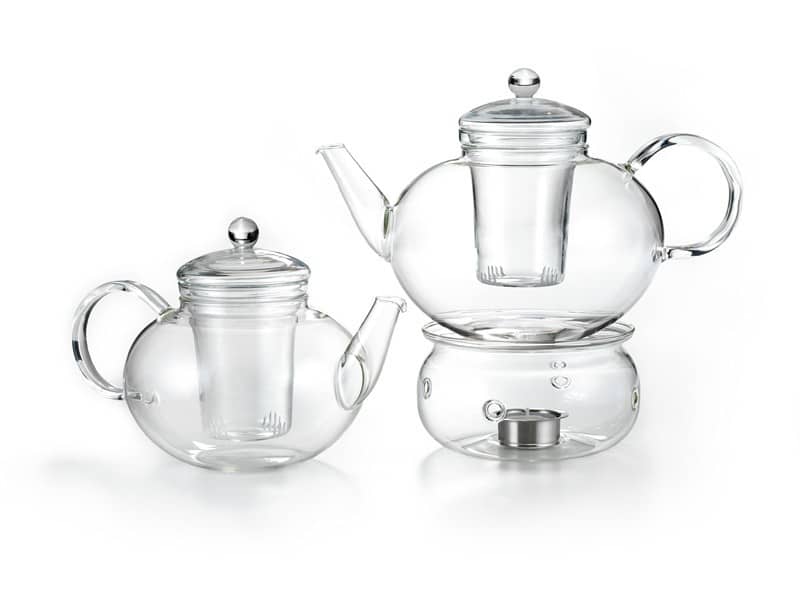 0 5 Litre Glass Teapot With Tea Warmer, Glass Teapot And Warmer Set